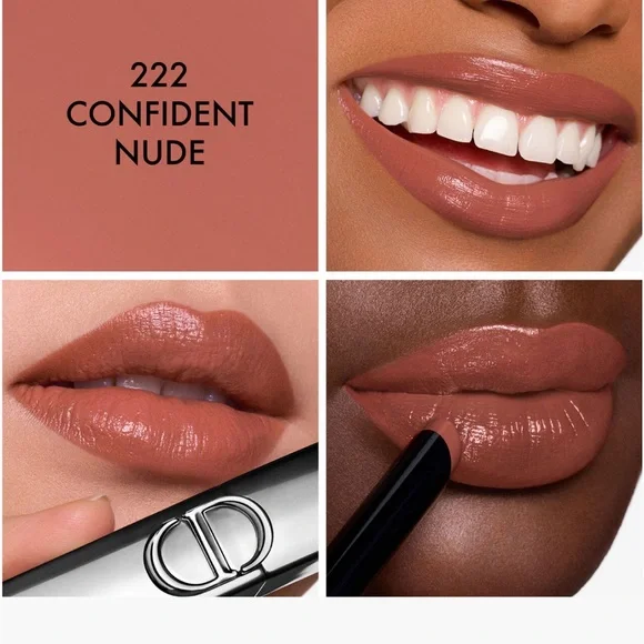 Dior Rouge Dior On Stage Lipstick #222 Confident Nude - Picture 2 of 5